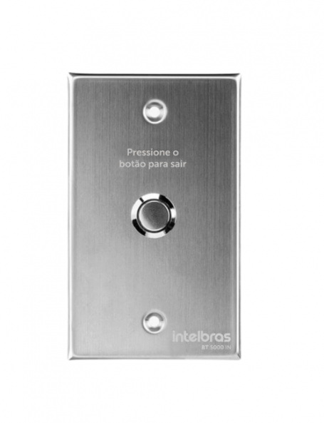 Botão de abertura inox de embutir 4×2 Intelbras – BT 5000 IN