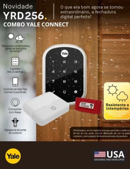 Fechadura Digital de Embutir Yale YRD 256 DB App