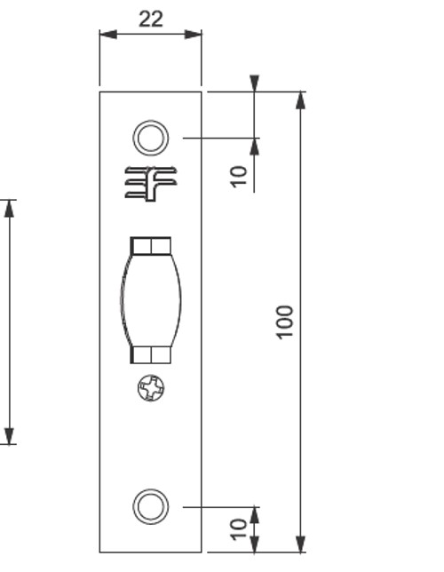Fecho Mini Rolete 3F Para Porta Pivotante Inox Com Regulagem - Imagem 3