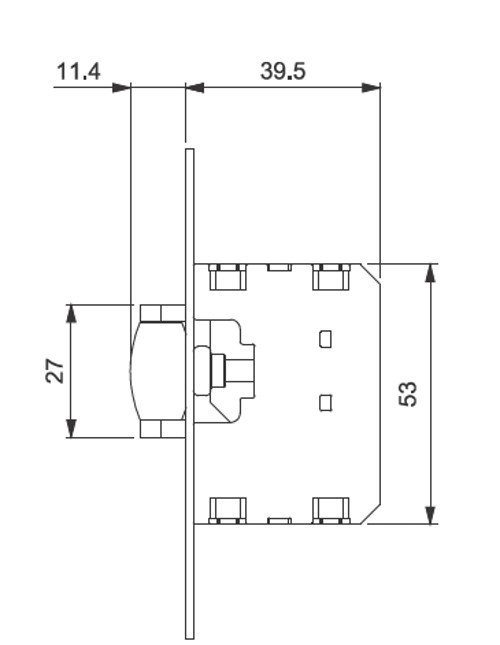 Fecho Mini Rolete 3F Para Porta Pivotante Inox Com Regulagem - Imagem 4