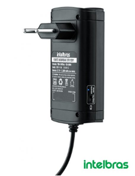 Fonte Nobreak 12V 1A com Bateria Inclusa Intelbras EFB 1201