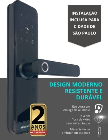 Fechadura Biométrica de Embutir Yamamotto YA 500W App