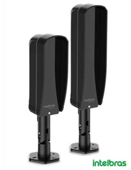 Sensor de Barreira Infravermelho Ativo 2 feixes IVA 5080 AT o Par com Articulador Intelbras
