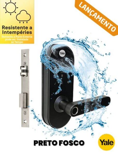 Fechadura Digital de Embutir Yale YMC 420W Preto Fosco