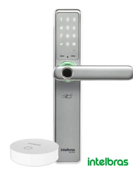 Fechadura Smart de Embutir com Maçaneta e Biometria IZY IFR 7000+ Prata Intelbras
