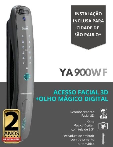 Fechadura Digital de Embutir Yamamotto YA 900W App