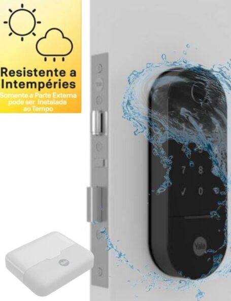 Fechadura Digital de Embutir Yale LIA Preto Fosco App